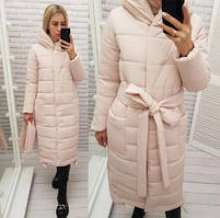 Пуховик арт. А-032 пудра відтінок 1