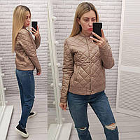 Куртка з ефектом стьобання, арт.310, кава з молоком