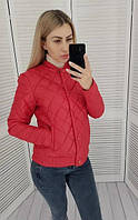 Куртка з ефектом стьобання, арт.310, червоний