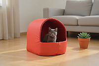 Будка для котів і собак Економ червона №1 360х320х320