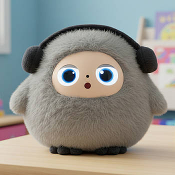 Інтерактивна іграшка з вбудованим штучним інтелектом, 25х25см, Bobo / Смарт-іграшка плюшева / Розумна іграшка м'яка