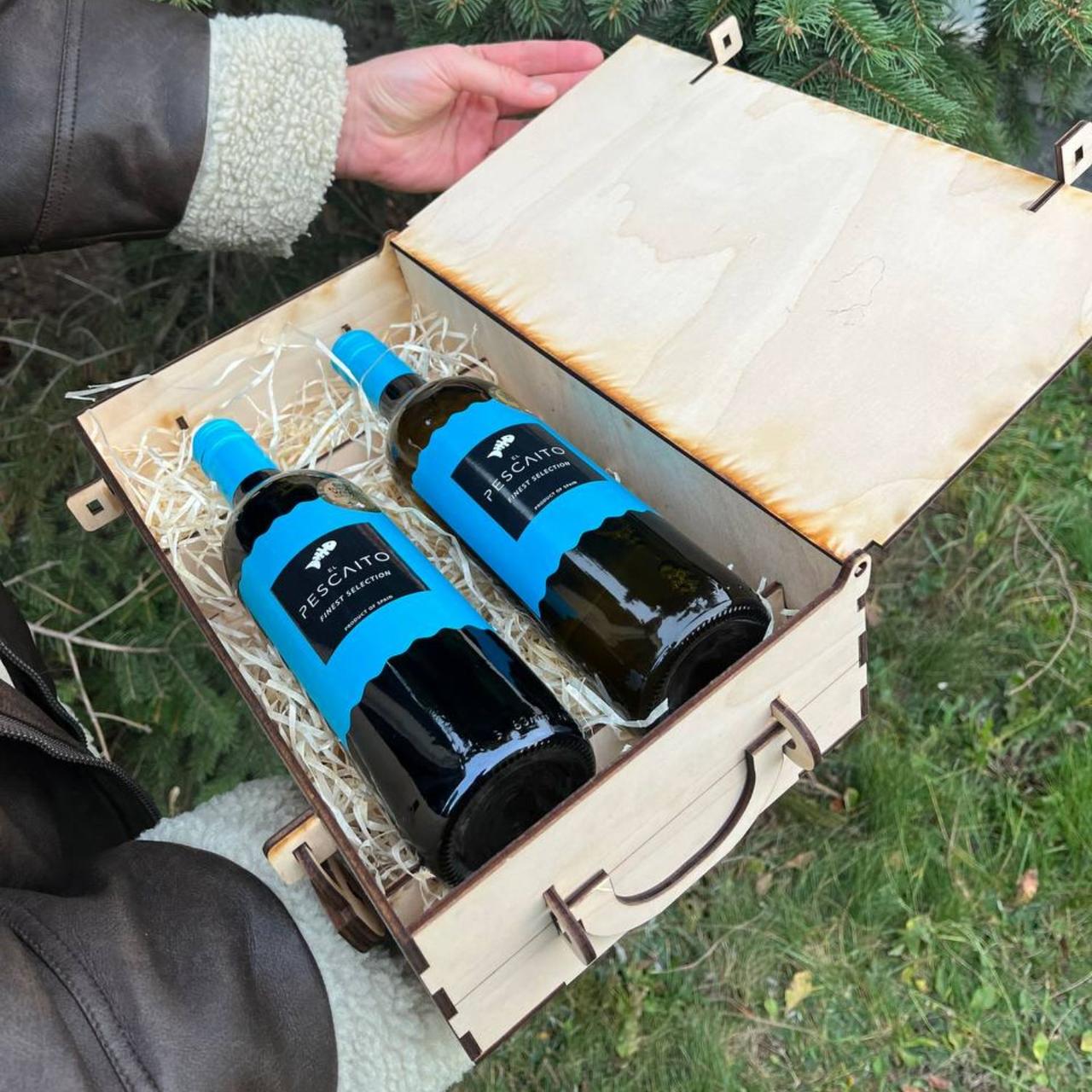 Винний подарунковий набір/біле та червоне вино, фото 1