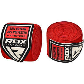 Бинти боксерські RDX Fibra Red 4.5m