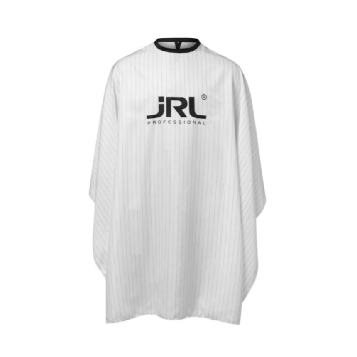 Перукарська накидка JRL Professional Cutting Cape White, біла в смужку на гачках (JRL-AP16014A)