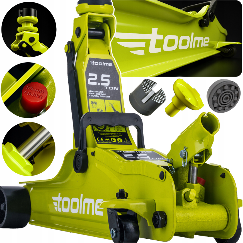Домкрат підкатний гідравлічний 2.5т 80-380мм Toolme TM006 (Польща), фото 1