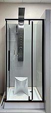 Душова кабіна Veronis KN-16-09 BLACK З ПІДДОНОМ, фото 4