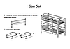 Двоярусне дитяче ліжко Mebigrand Бай-Бай 70х190, фото 6