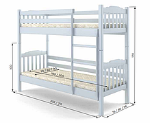 Двоярусне дитяче ліжко Mebigrand Бай-Бай 70х190, фото 5