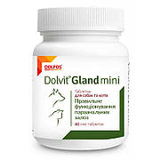 Dolvit Gland Mini Dolfos вітаміни для правильного функціонування періанальних залоз у кішок і маленьких собак, 60 таблеток міні