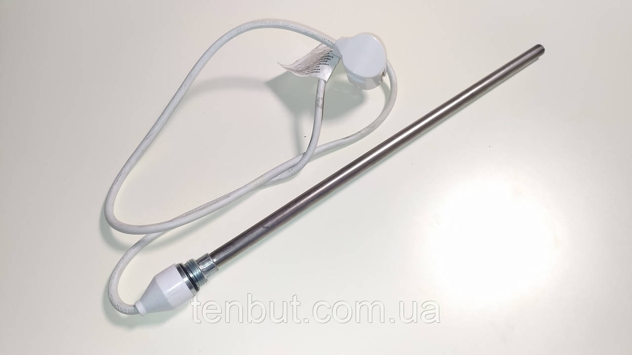 Тен патронний 200 Вт. / 230 В / 400 мм. 1/2" дюйма з температурним термостатом 70 °C для сушарки для рушників виробник Туреччина, фото 1