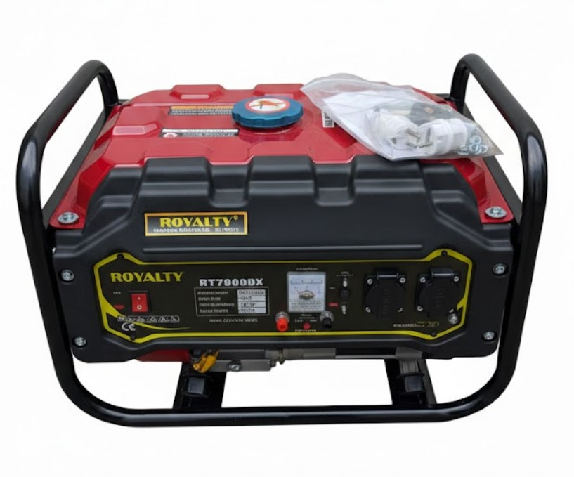 Бензиновий генератор ROYALTY RT7800DX однофазний з ручним запуском 3.8 кВт, фото 1
