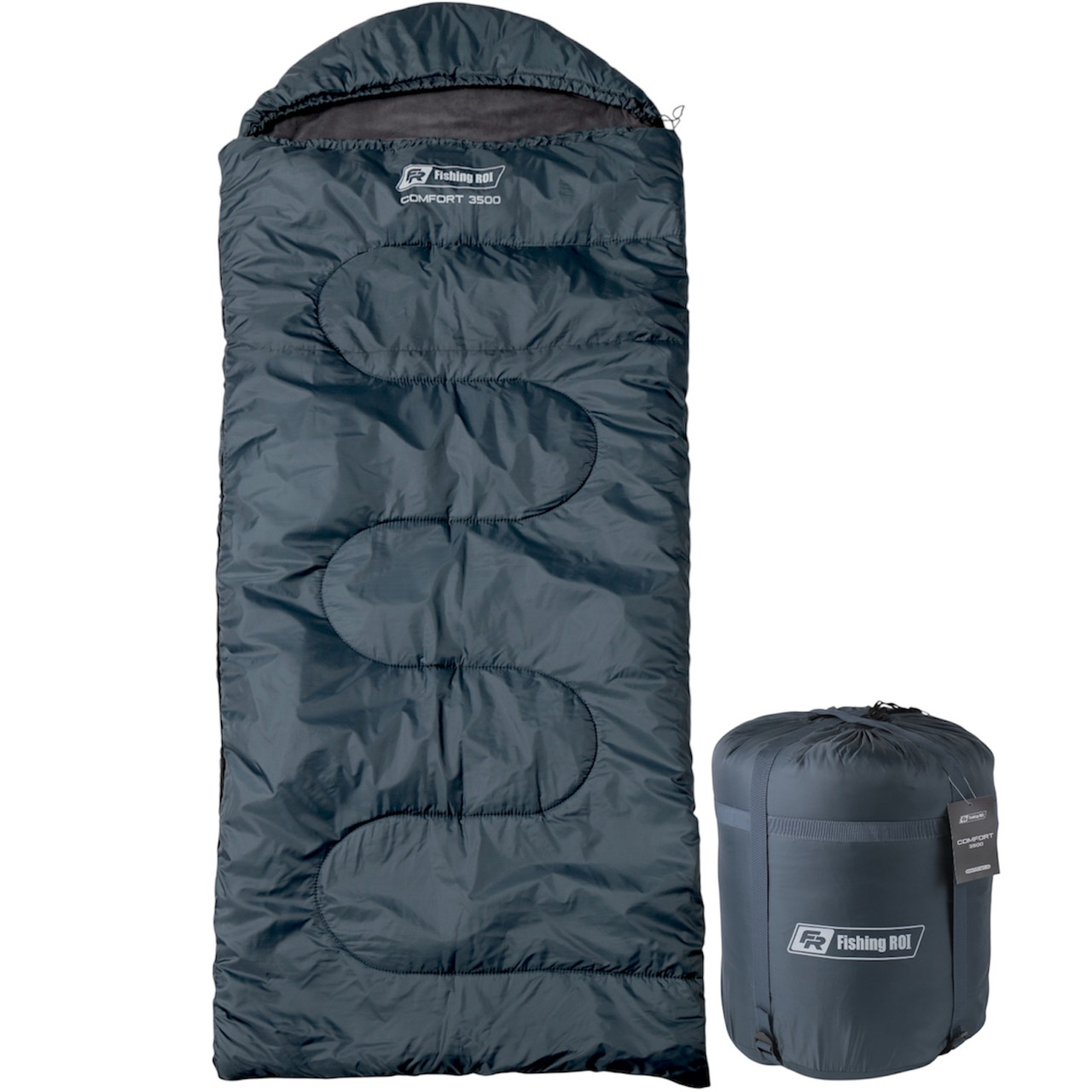 Спальний мішок зимовий FR Comfort 220х90 до -15℃, темно-сірий, фото 1