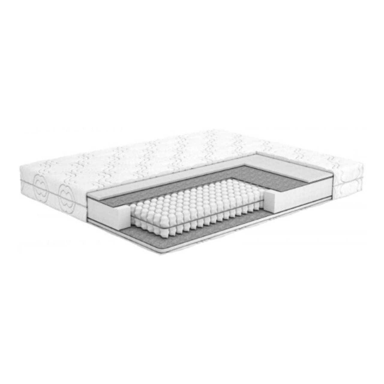 Матрац ортопедичний полуторний 180х200 MeBelle LETTI з незалежним пружинним блоком Pocket Spring, фото 1