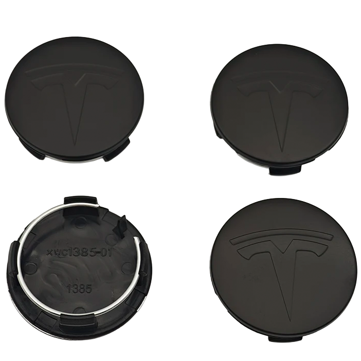 Ковпачки на колісні диски Tesla 56 мм матові чорні (4 шт) TW-56, фото 1