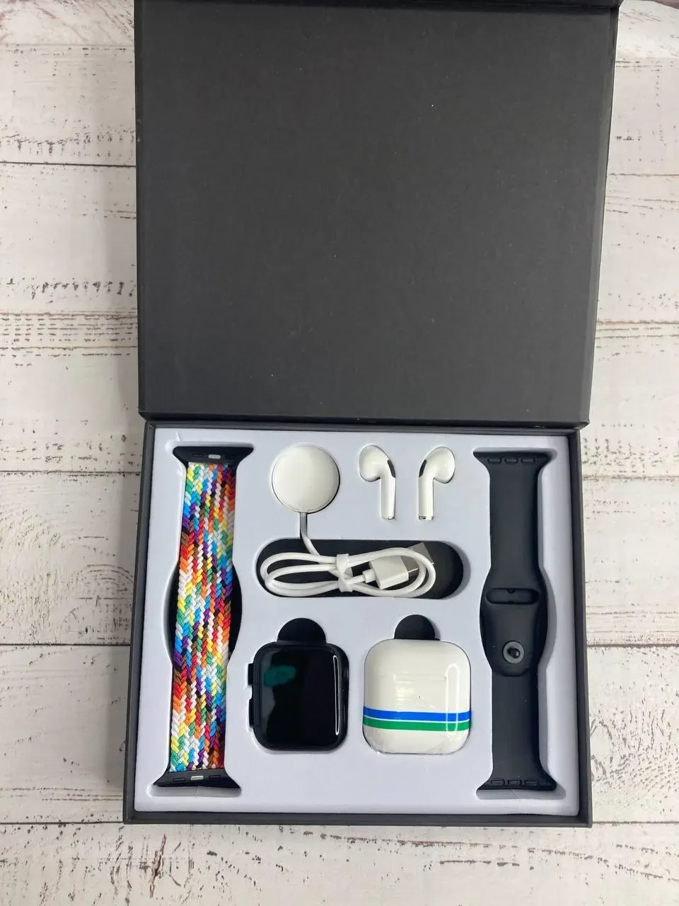 Комплект Infinity Smart Watch 8 + додатковий стильний ремінець + Навушники Pro 4, Black, фото 1