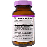 Бiотин (B7) 5000мкг, Bluebonnet Nutrition, 60 вегетаріанських капсул