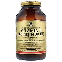 Вітамін E 400 IU, Solgar, 250 желатинових капсул