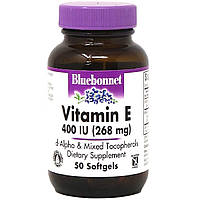 Натуральний Вiтамiн Е 400IU, Bluebonnet Nutrition, 50 желатинових капсул