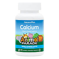 Кальцій для Дітей, Смак Ванілі, Animal Parade, Natures Plus, 90 жувальних таблеток