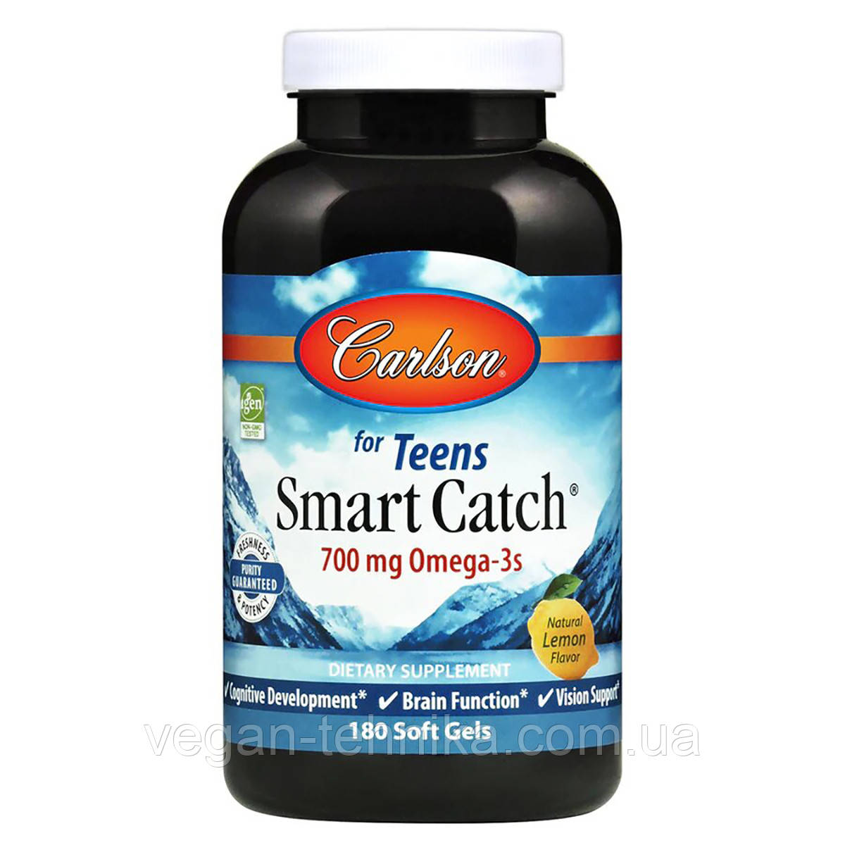 Омега-3 для Підлітків, Teens Smart Catch, Carlson, 180 желатинових капсул, фото 1