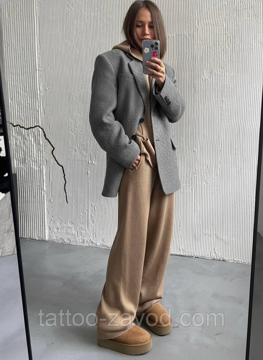 Кашеміровий піджак жіночий оверсайз на підкладці 42-46, фото 1