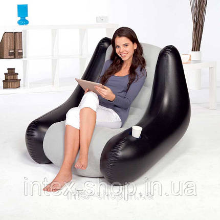 Велюр-крісло Bestway 75049 - 1.02 м х 86см х 74 см, фото 2
