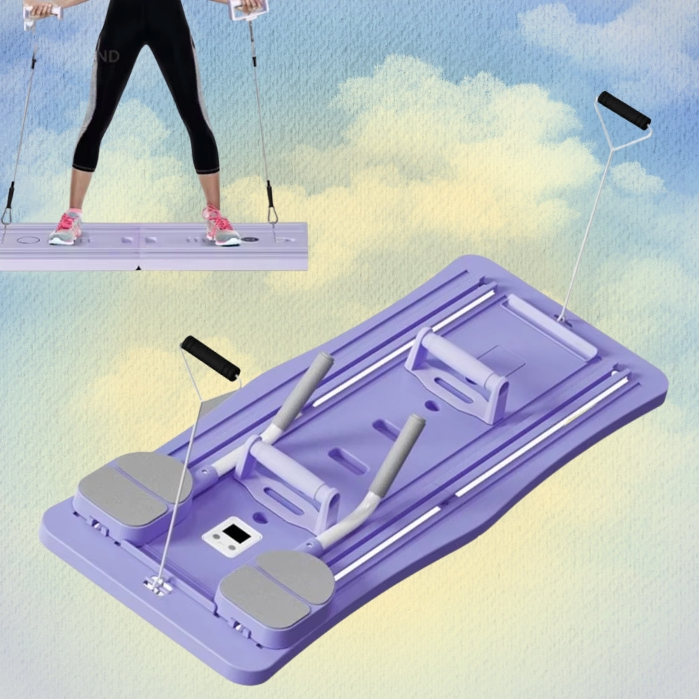 Багатофункціональна дошка для пілатесу та фітнесу Тренажер для всього тіла фітнес-борд з еспандерами для тренування будинку, фото 1