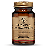 Вітамін А 1500 мкг, Solgar, 100 таблеток