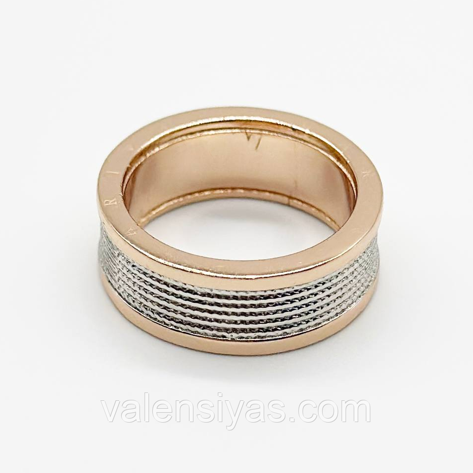 Срібна каблучка в стилі "Bvlgari", Розмір 17,0, Вага: 9.0 г