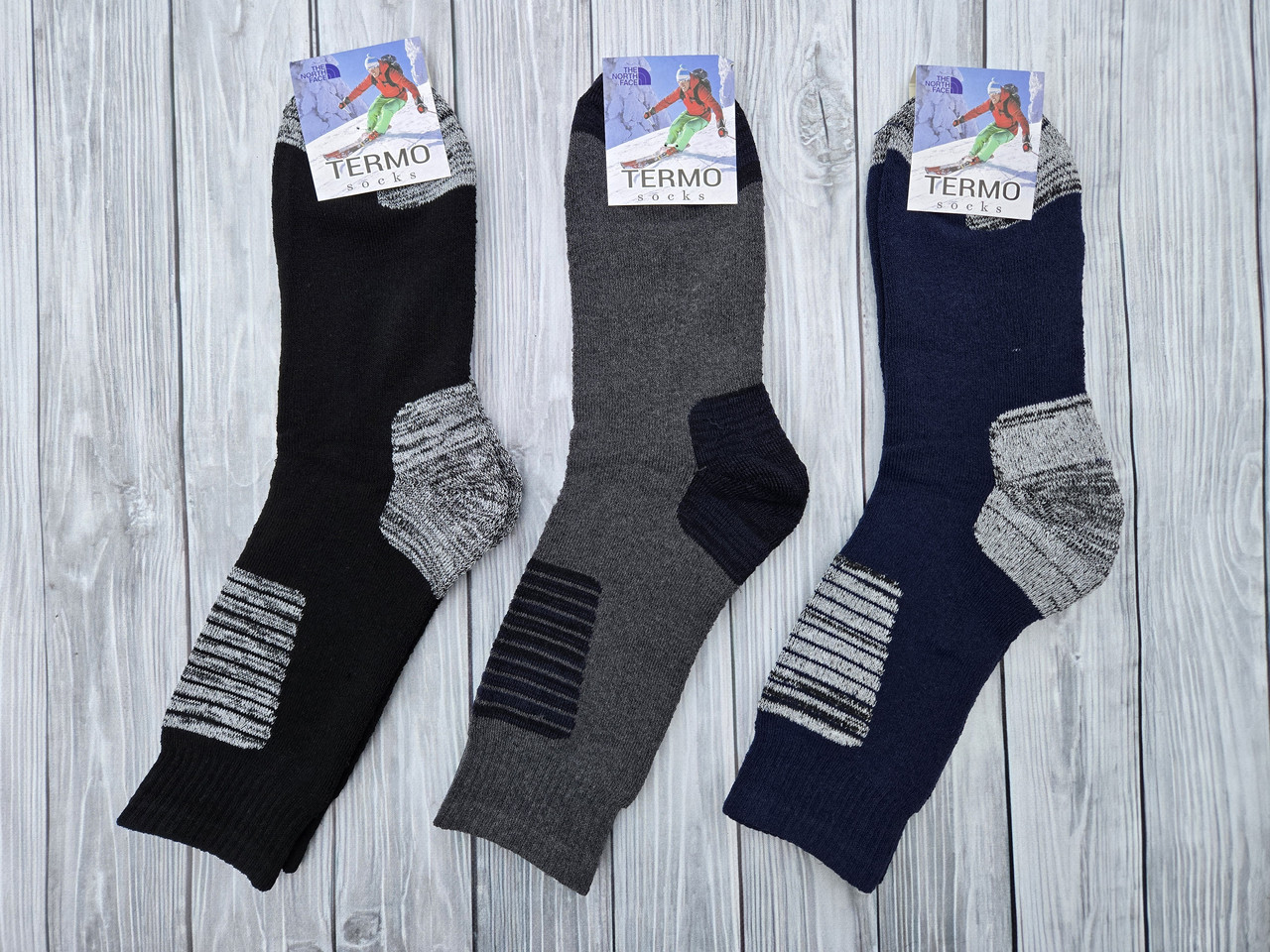 Чоловічі шкарпетки високі махрові TERMAL Ф17  ассорти