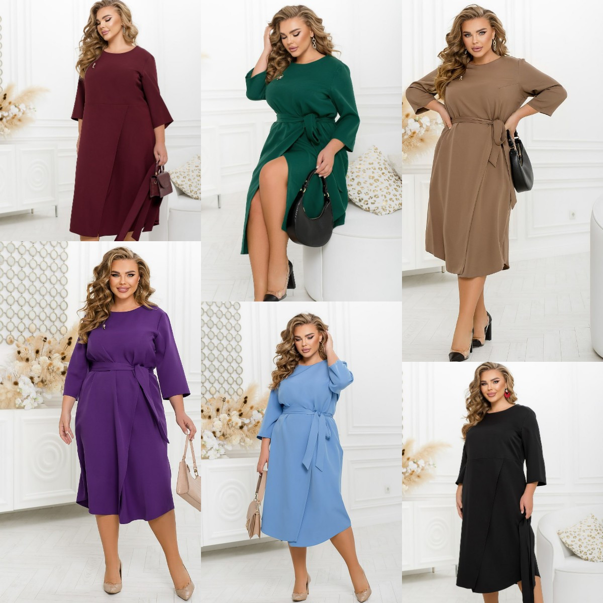 Стильна однотонна сукня великі розміри і норма(р.46-68), фото 1