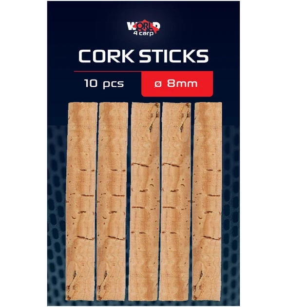 Пробкові палички для риболовлі World4carp CORK STICKS Ø 8 мм, 10 шт.,w4029, фото 1