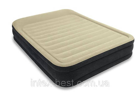 Intex 64404 - двоспальне надувне ліжко Premium Comfort-Plush 152х203х33см, фото 2