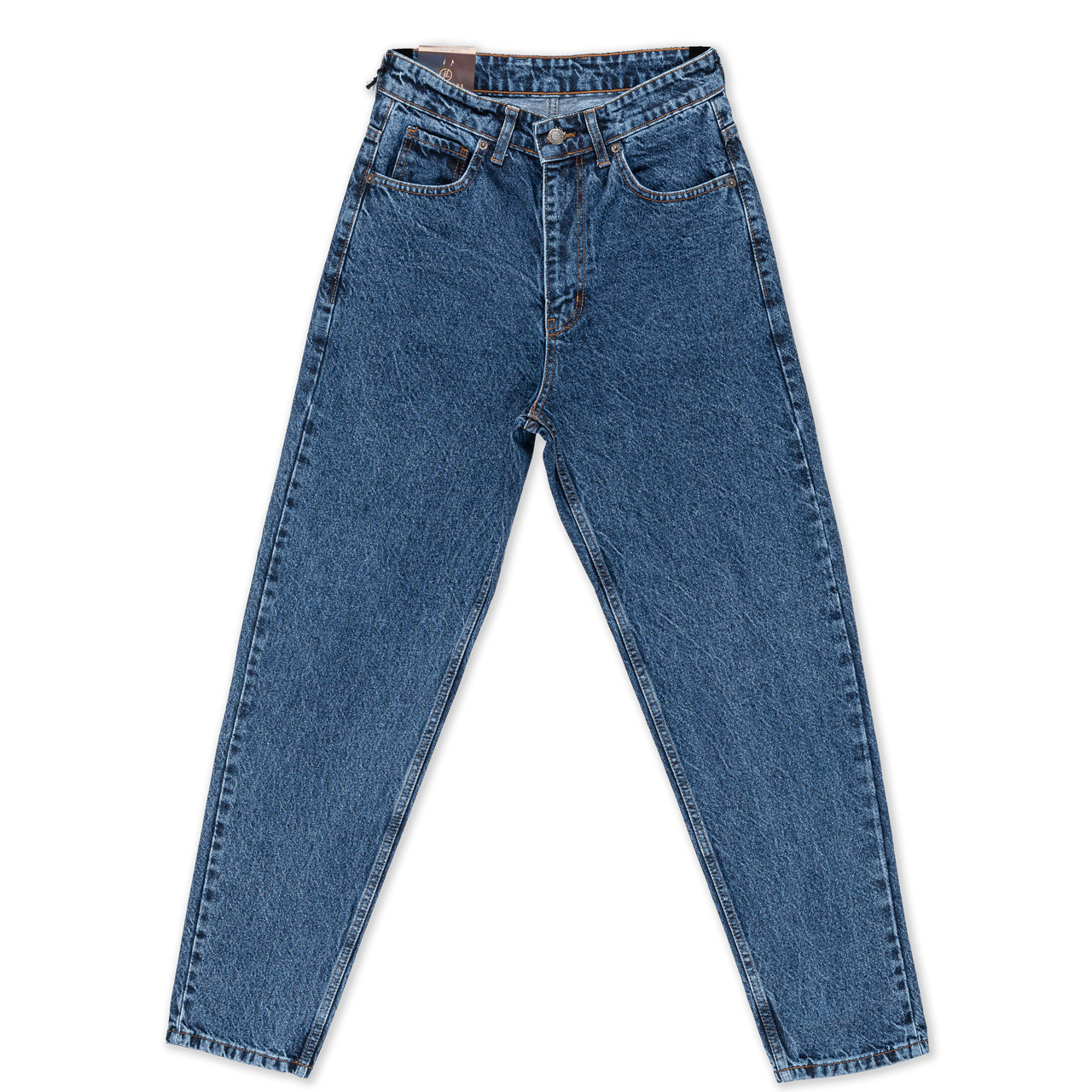 Чоловічі джинси Мом John Lucca темно-сині, вільний крій, базові, щільний турецький джинс, фото 1