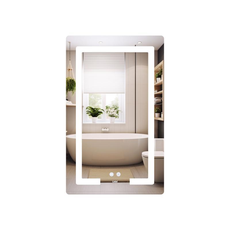 Дзеркало Lidz Kubis (KU2) 500х800 з LED-підсвічуванням Touch, з антизапотіванням, з димером, рег. яскравості LD78LF936508048448, фото 1