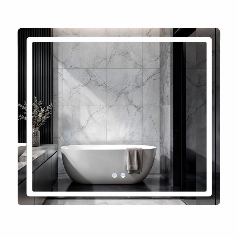 Дзеркало Qtap Mideya (MI2)  800х700 з LED-підсвічуванням Touch, з антизапотіванням, з димером, рег. яскравості QT2078NCF807048476, фото 1