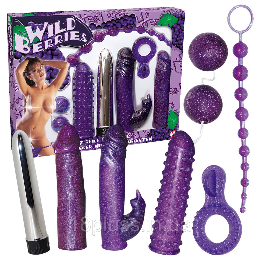 Секс набір іграшок для яскравих інтимних задоволень Wild Berries (7 предметів), фото 1