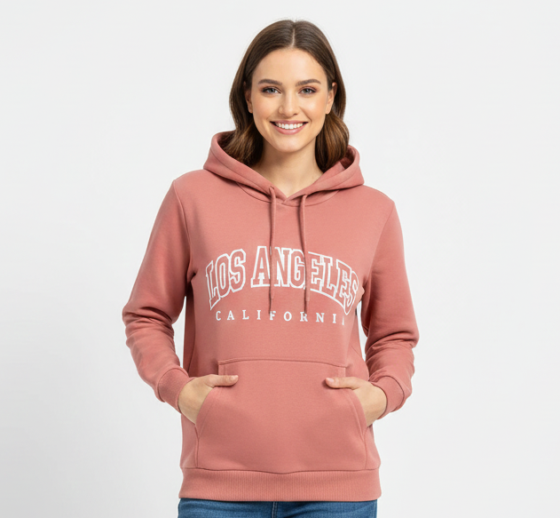 Худі жіноче з принтом “Los Angeles” пудрове (29), фото 1
