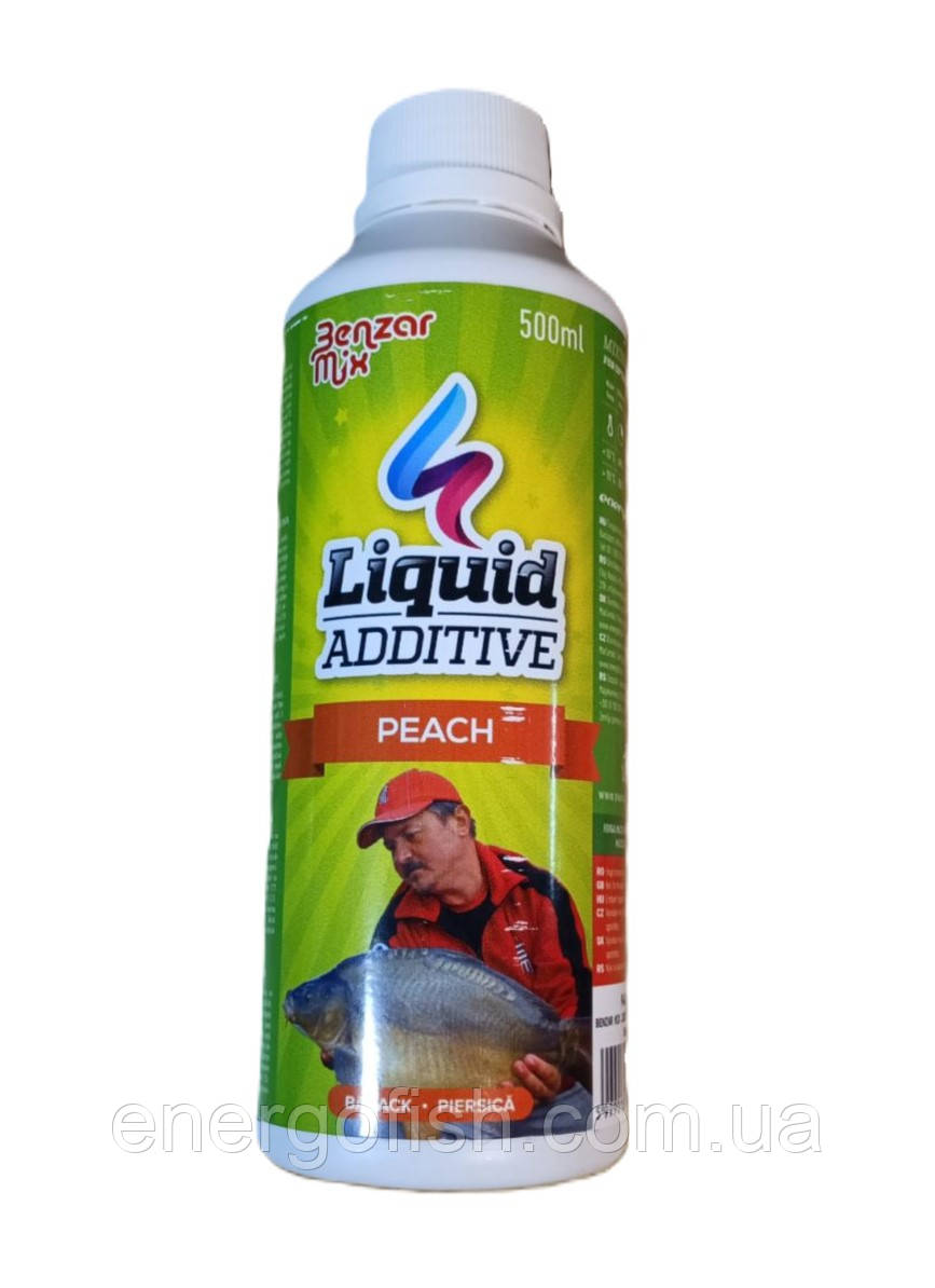Ліквід Benzar Mix Liquid Additive 500мл PEACH Персик, фото 1
