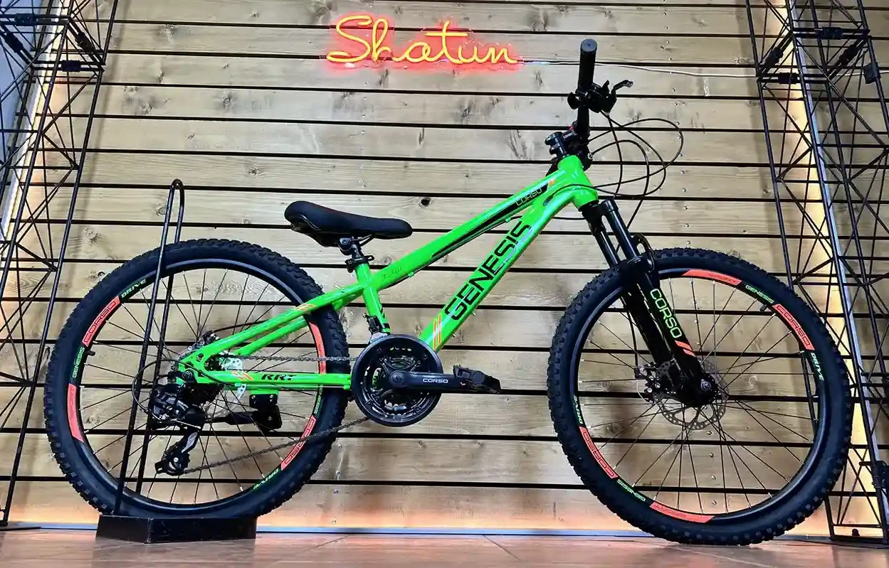 Велосипед підлітковий спортивний гірський 24" Corso Genesis G-24323 на зріст 120-135 см салатовий, фото 1