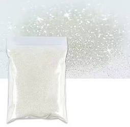 Гліттер для декору упаковка 50 грам колір білий