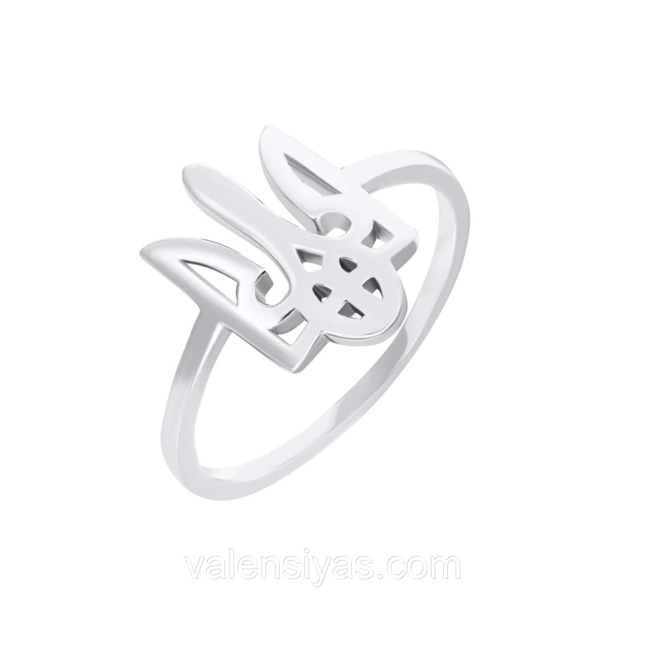 Срібна каблучка патріотична, Розмір 14,5, Вага: 1.8 г