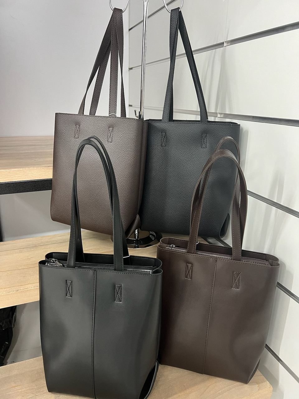 Сумка жіноча шопер 32*25 см містка зі штучної шкіри 44*28 см Nata, фото 1