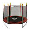Невеликий батут манеж для дітей Atleto діаметром 140 см із зовнішньою сіткою KRB10 червоний колір, фото 5