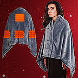 Електрична ковдра USB, портативний плед із підігрівом, 155x80 з 3 режимами нагрівання Електроковдра із застібкою, фото 2