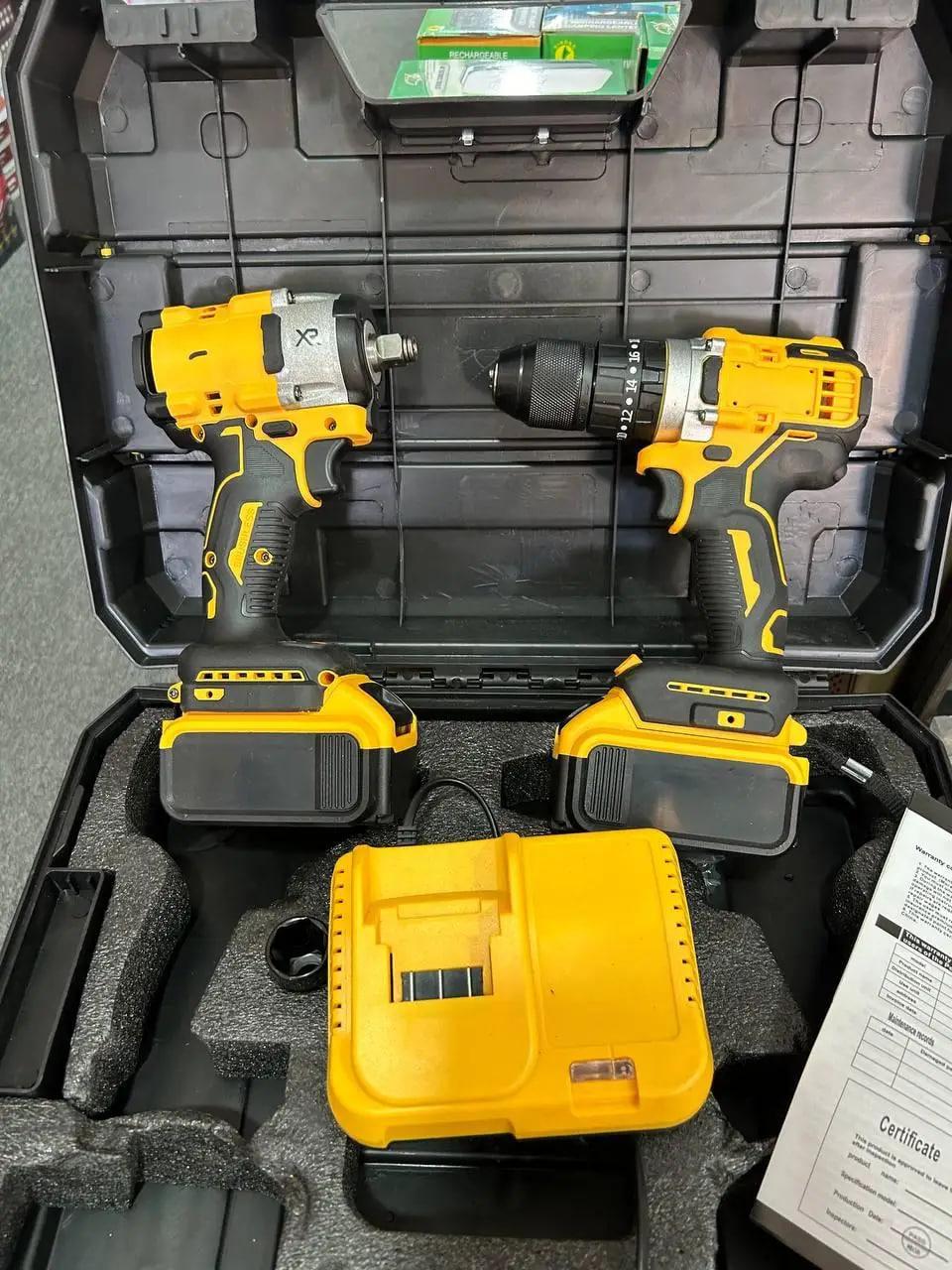 Комплект  2 в 1. Набір у валізі Шурупокрут + Гайковерт Інструменти, фото 1