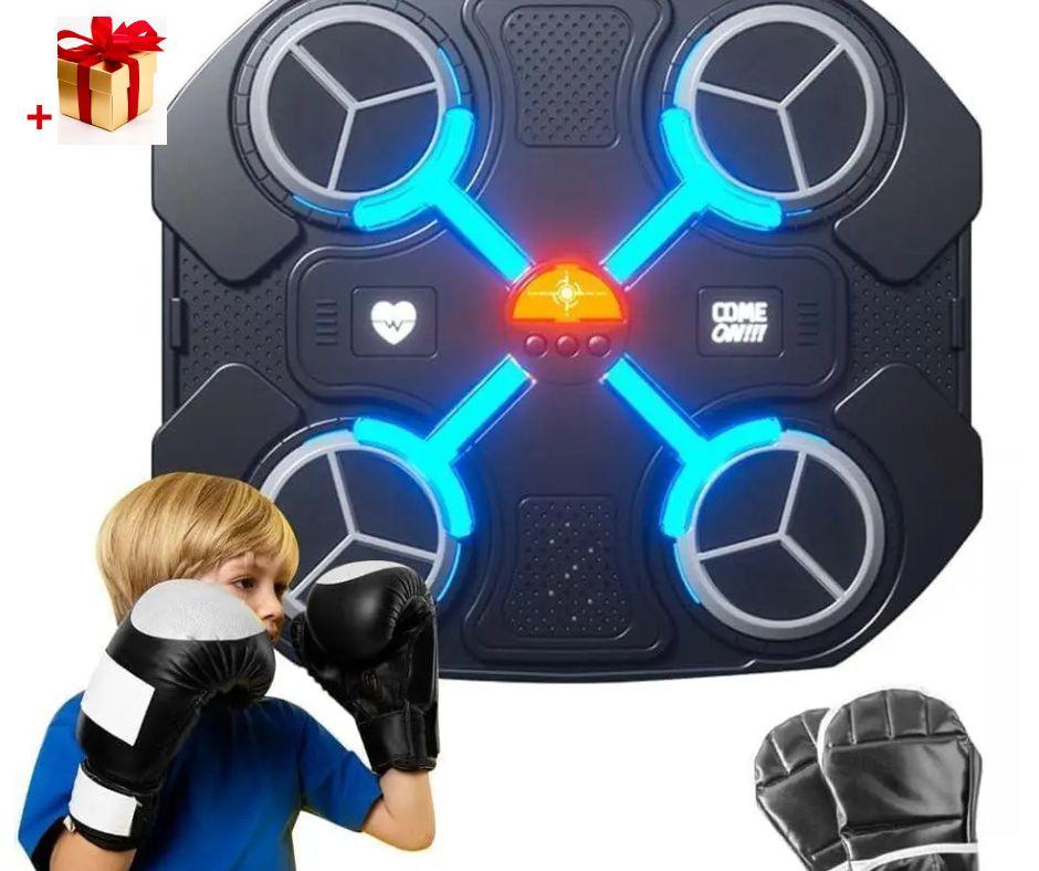 Настінний тренажер для боксу, музична боксерська груша з рукавичками INTELLIGENT BOXING MACHINE, фото 1