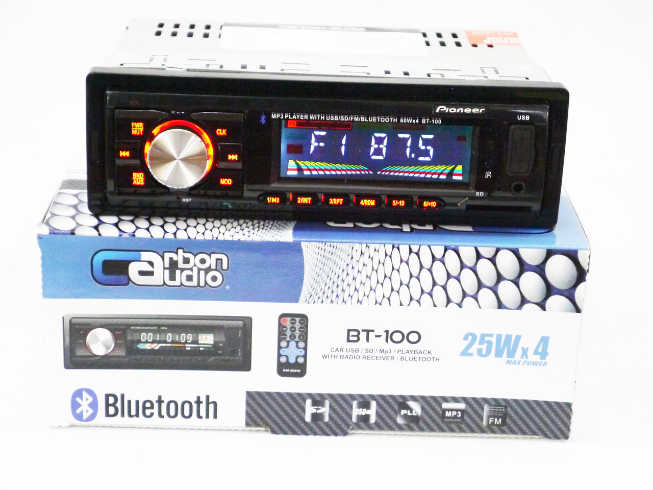 Автомагнітола BT-100 — Bluetooth, MP3 Player, FM, USB, SD, AUX