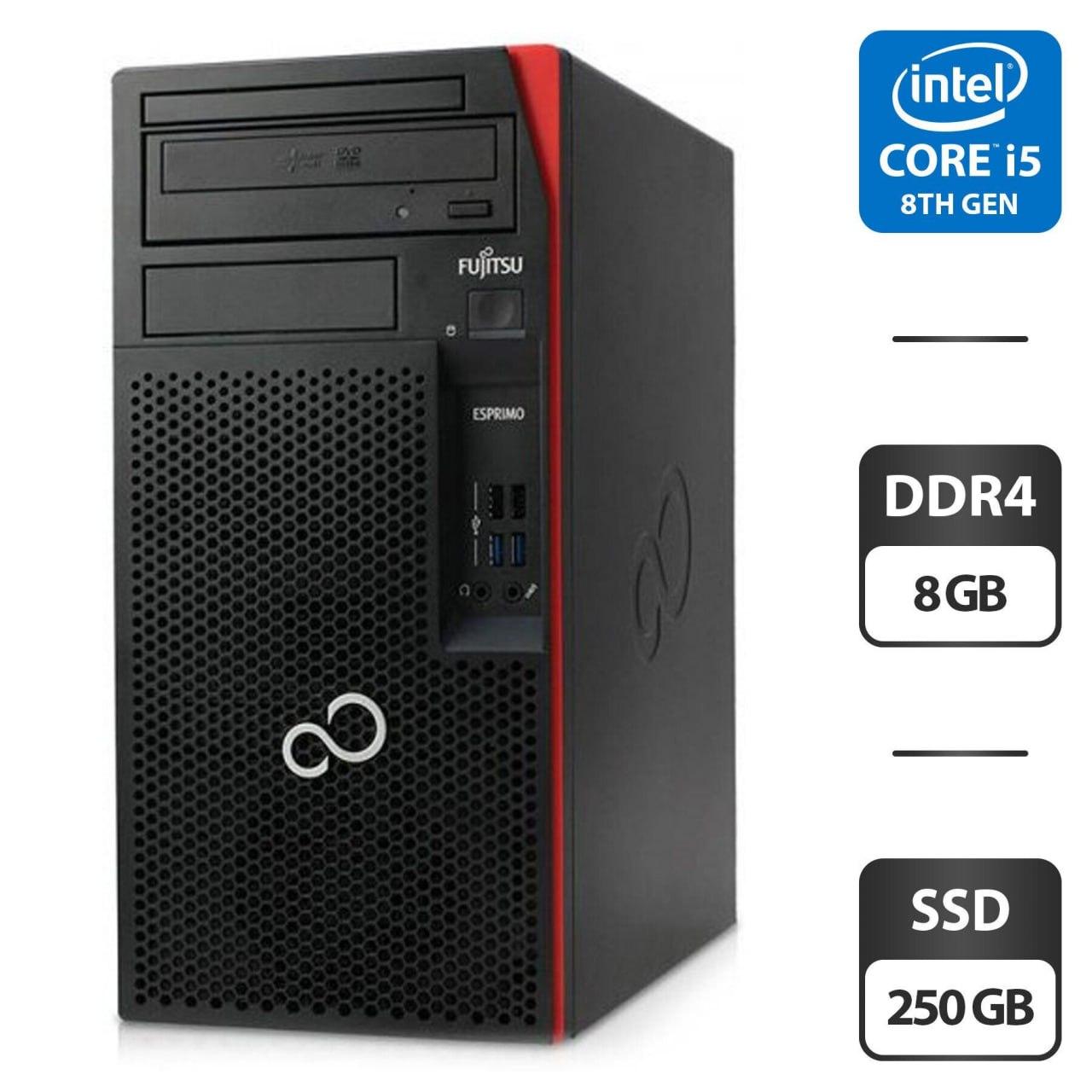 Комп'ютер Fujitsu P558 MiniTower, Intel Core i5-9500 4.4GHz, 16ГБ DDR4, SSD 240ГБ
