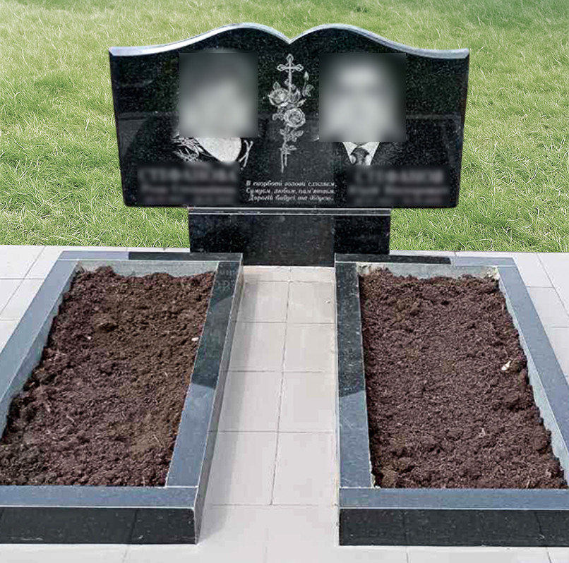 Пам'ятник на могилу з граніту потрійний Д-303